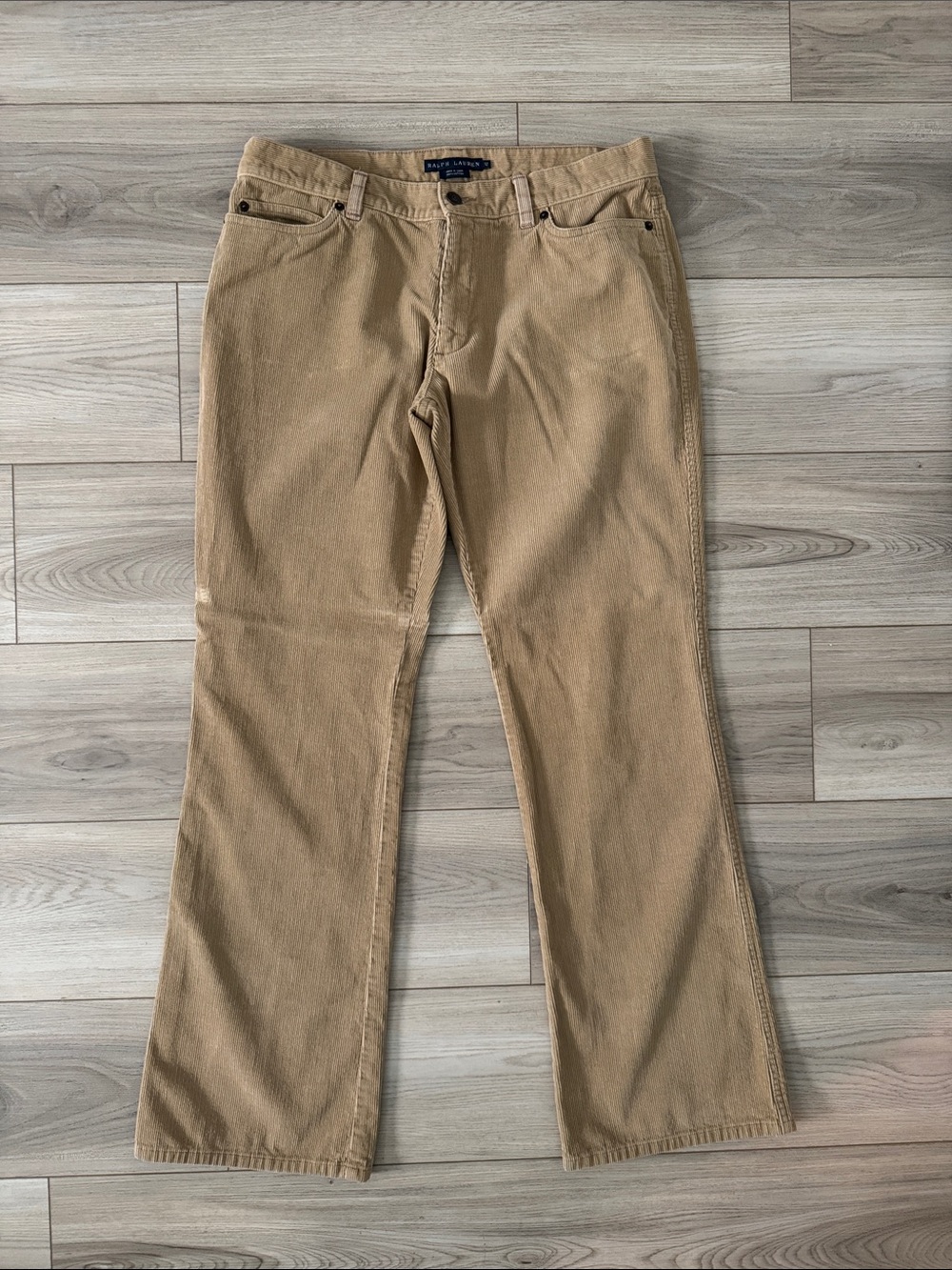 Ralph Lauren Women's Camel Bootcut Corduroy Pants